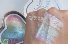 makeup revolution独角兽彩虹高光色号试色